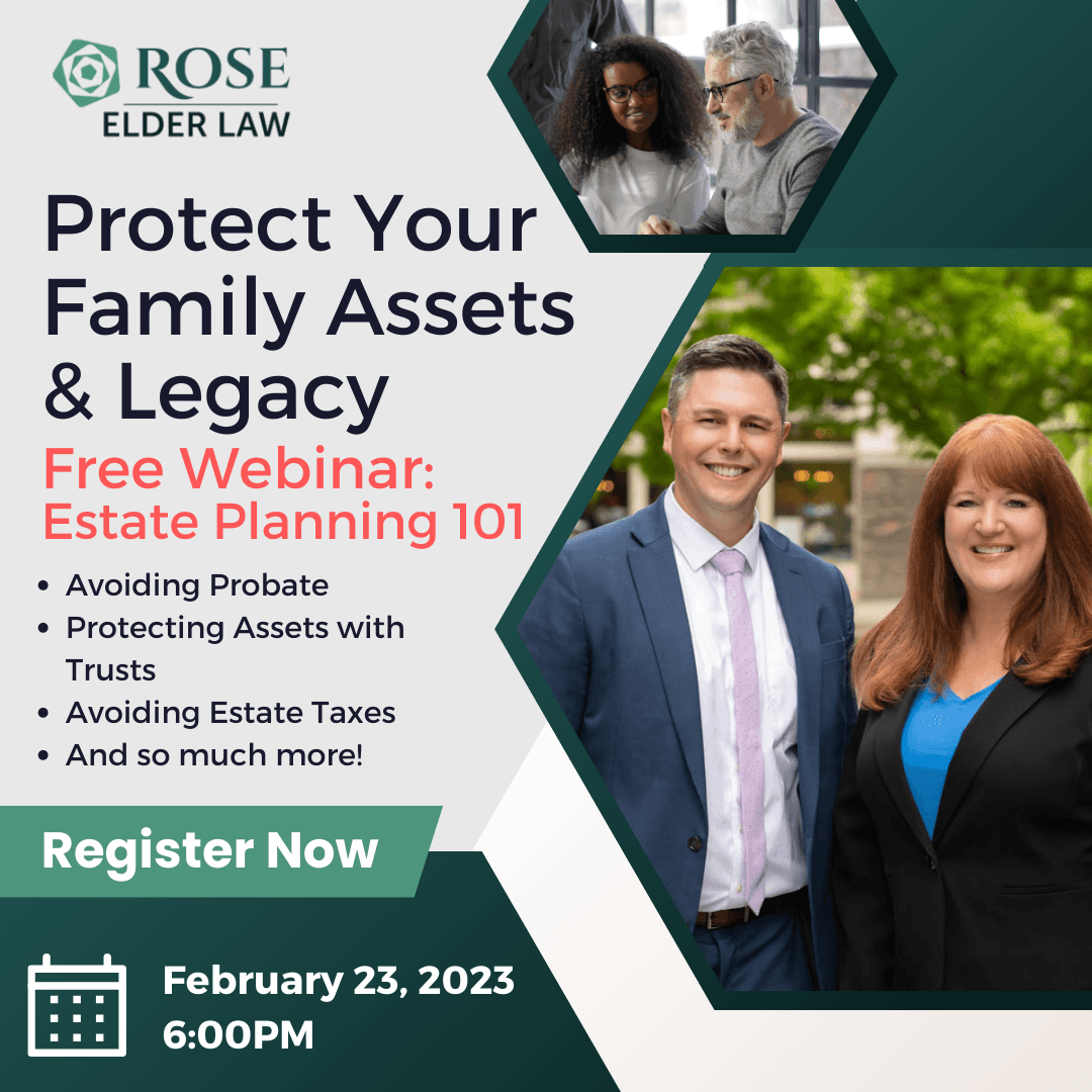 Rose Elder Law, Webinar, social ad