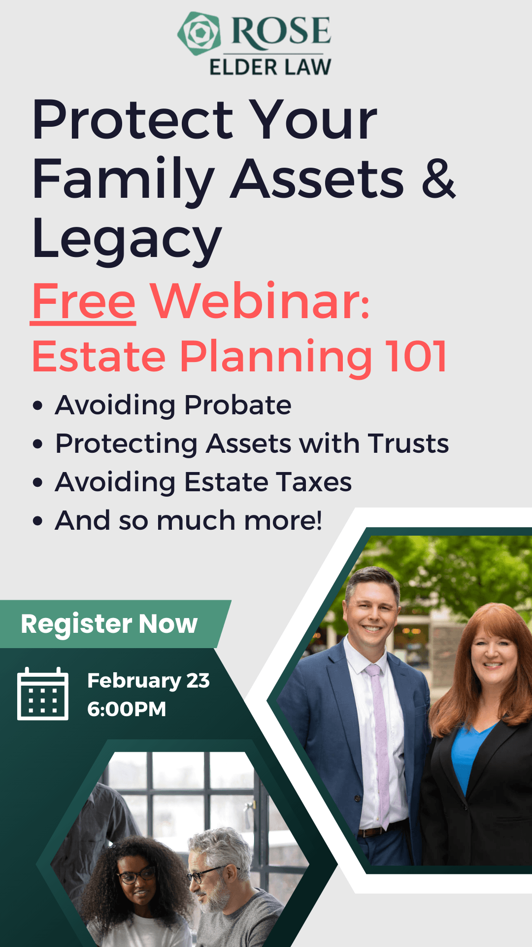 Rose Elder Law, Webinar, story ad