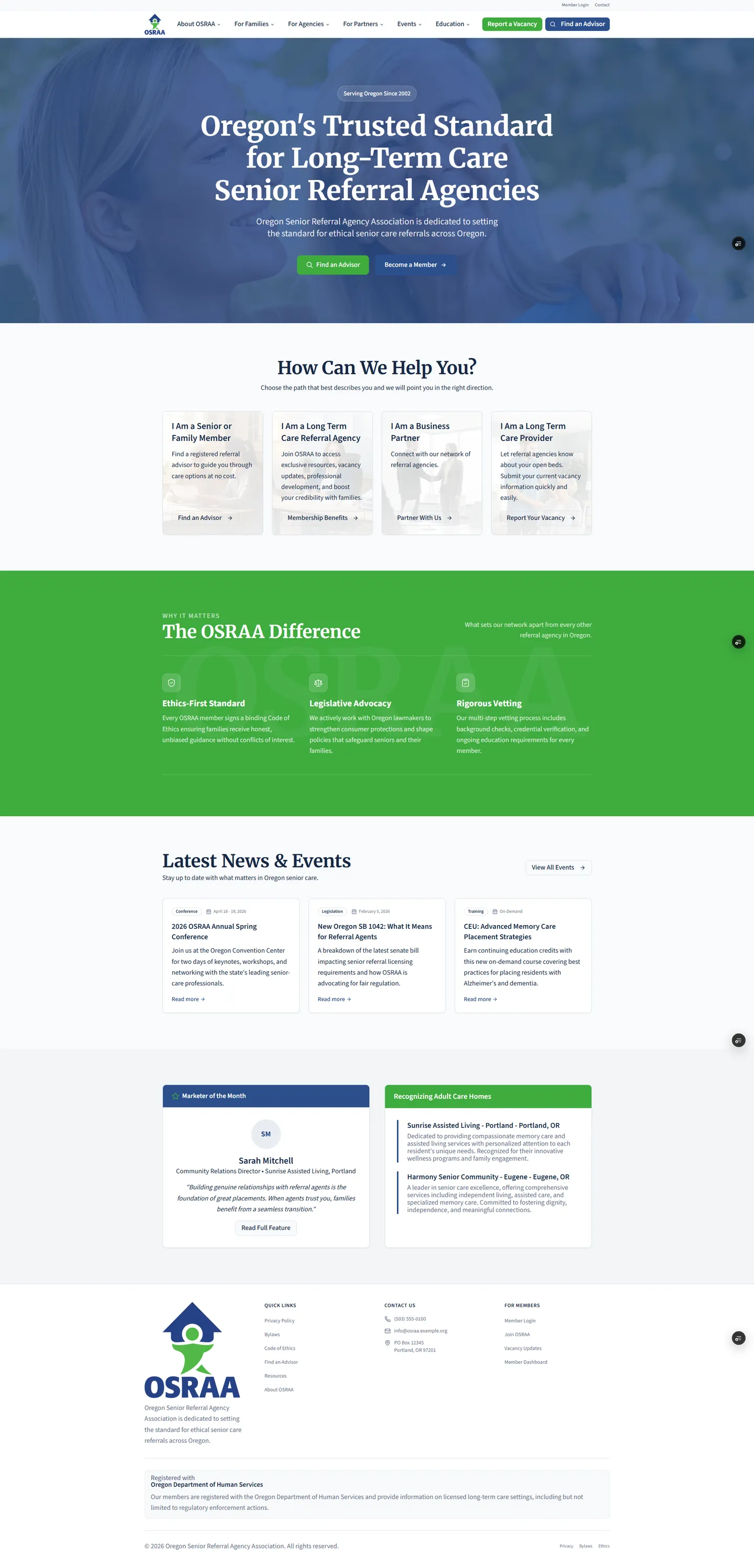 OSRAA website