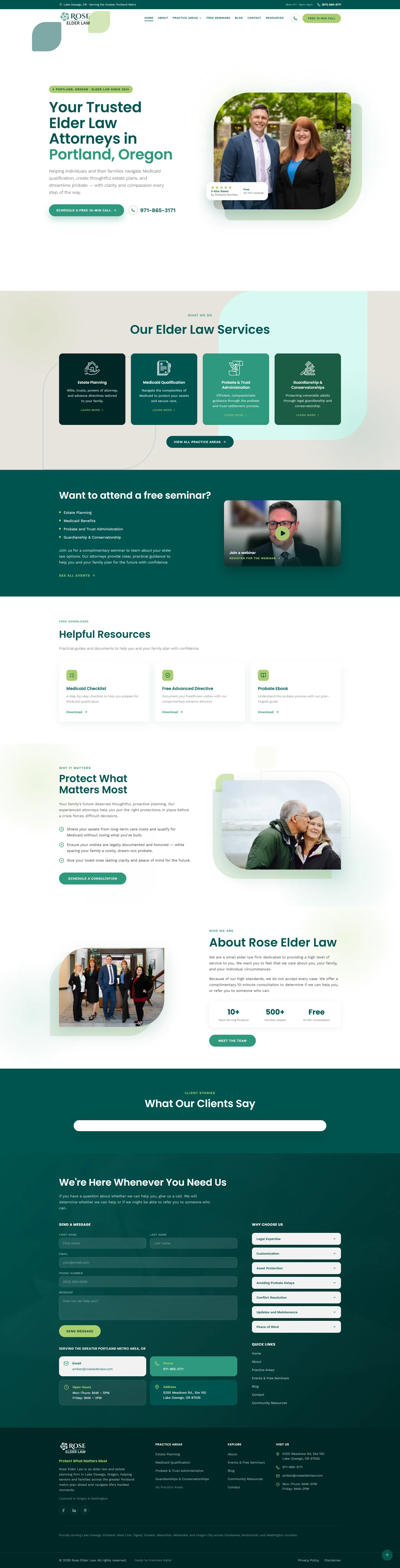 Rose Elder Law website