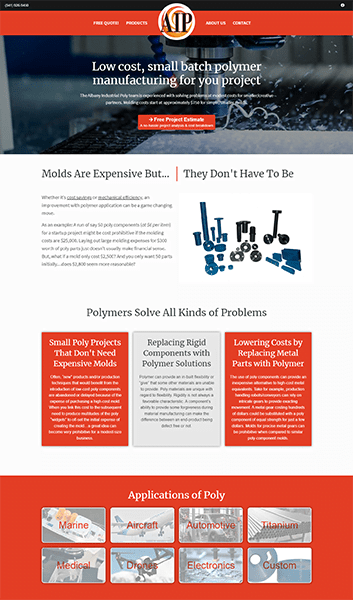 Landing Page Albany Industrial Poly