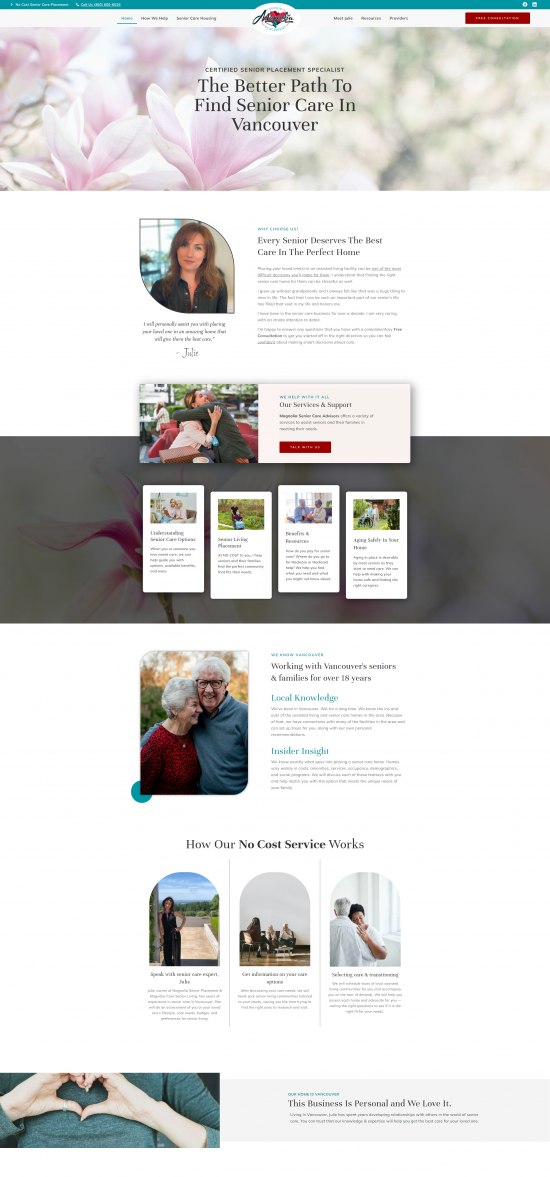 magnolia senior placement website